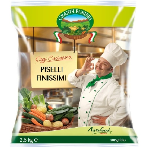 4 X Piselli Finissimi Grandi Panieri Da 2,5Kg