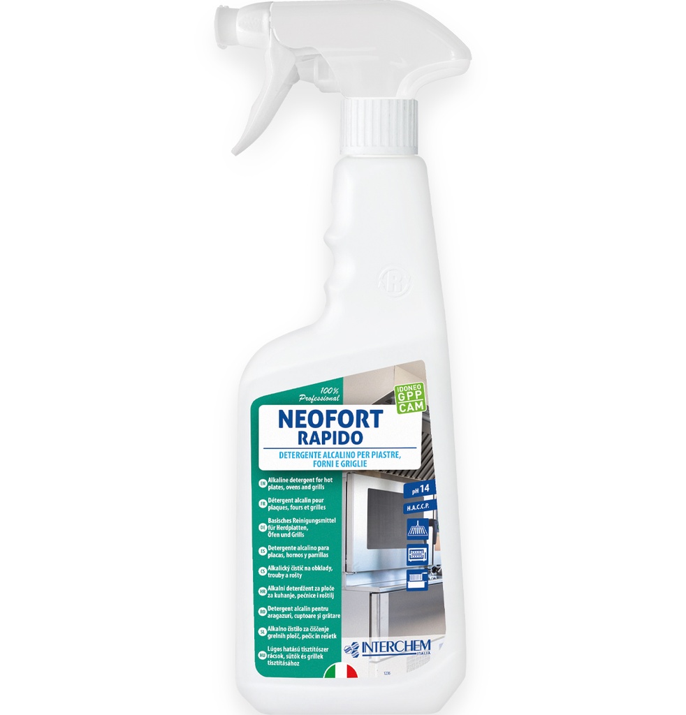 6 X NeoFort Rapido Forni e Piastre Da 0,75L + 2 Spruzzini