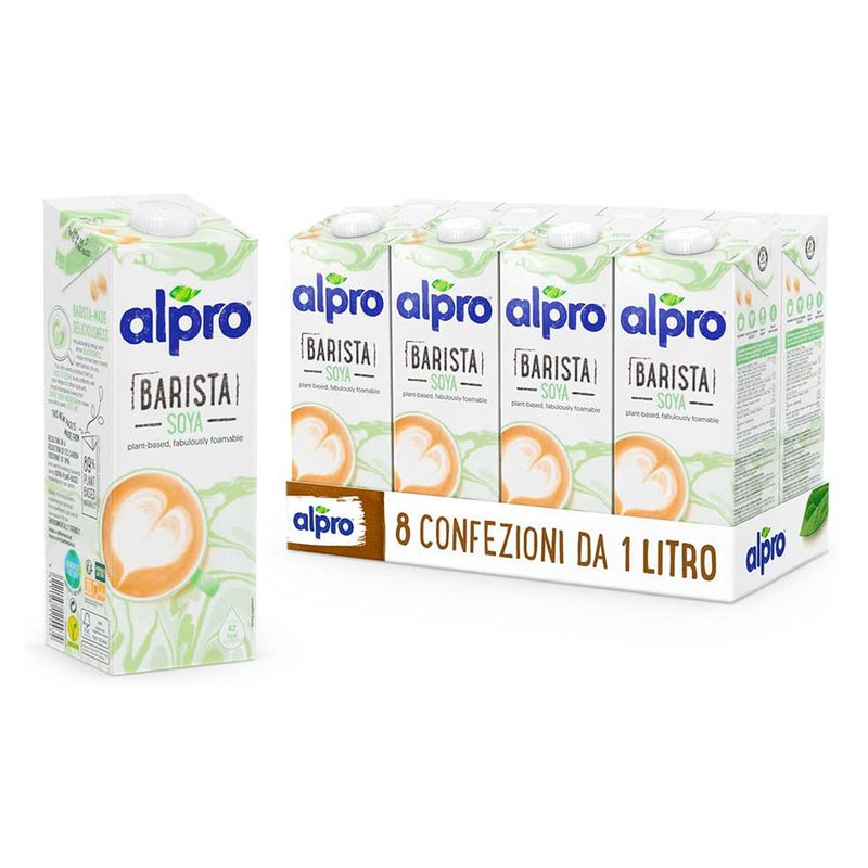 8 X Bevanda Di Soia Barista Professional Alpro Da 1L