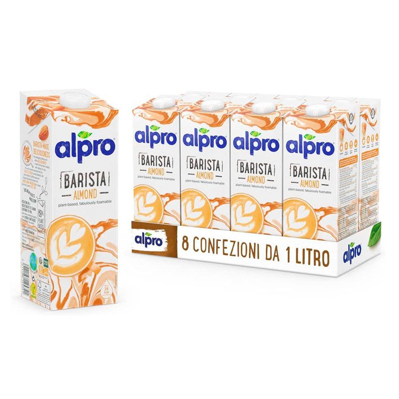 8 X Bevanda Alla Mandorla Barista Professional Alpro Da 1L