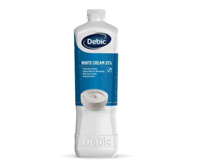 Panna Debic White Cream 35% UHT Bottiglia Da 2L