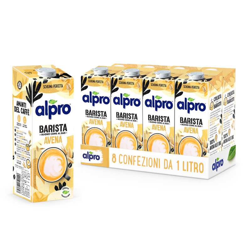 8 X Bevanda Al'avena Barista Professional Alpro Da 1L