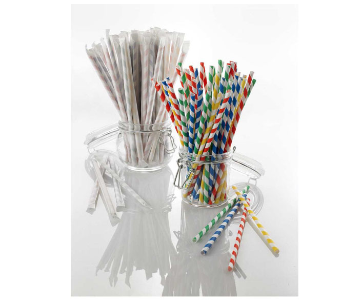 250 X Cannucce In carta Imbustate Singolarmente 21cm