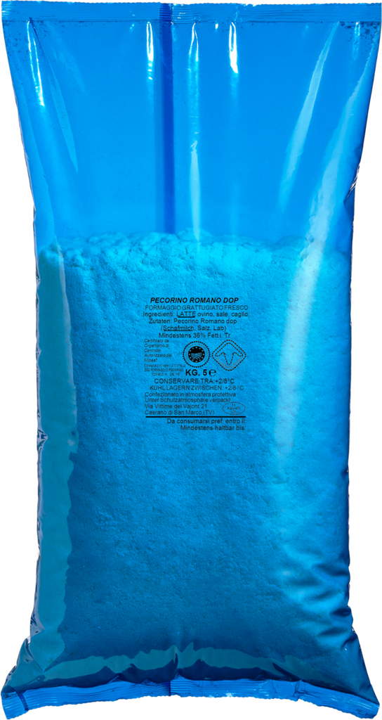 Pecorino Romano DOP Grattugiato Fresco da 500 Gr Maser