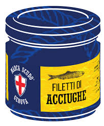 Filetti Di Acciughe Del Mar Cantabrico In Olio D'Oliva Latta Da 500gr Marca Scudo