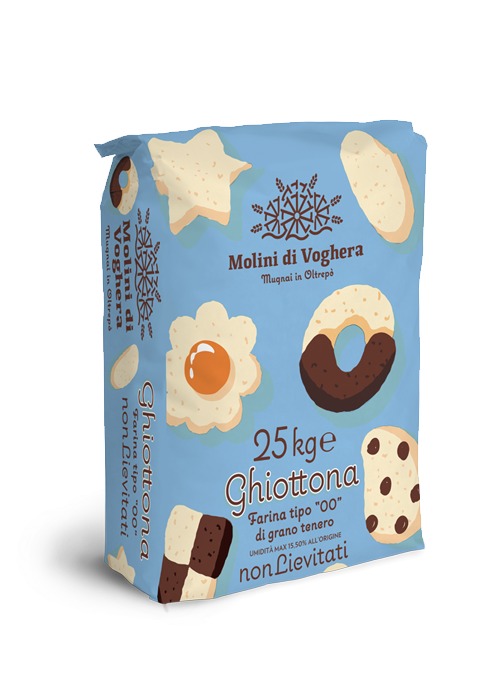 Farina Di Grano Tenero 00 Ghiottona No Lievitati Da 25Kg Molini Di Voghera