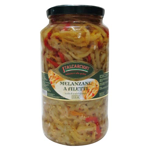 Melanzane A Filetti In Olio Girasole Vaso Da 2900gr