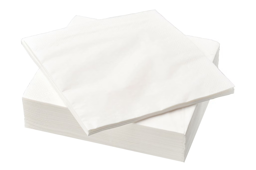 2000 X Tovaglioli 2 Veli Pura Cellulosa 24X24 - Bianco