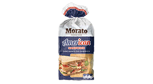 [CA01875] 9 X Pane Bianco American Sandwich Morato Da 550gr