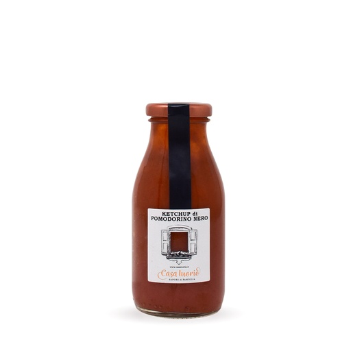 [CI01575] 12 X Ketchup Di Pomodorino Nero Al Peperone Crusco da 250ml