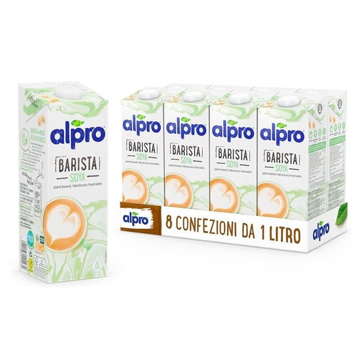 [AL197400] 8 X Bevanda Di Soia Barista Professional Alpro Da 1L