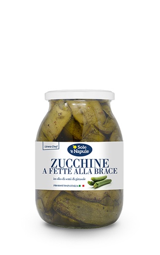 [SOZUCBR] Zucchine alla Brace in Olio di Girasole 960 g
