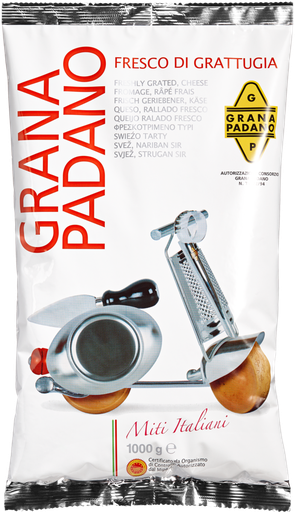 [MAPFG10GP1000MA] Grana Padano DOP Grattugiato Fresco Da 1 Kg Maser