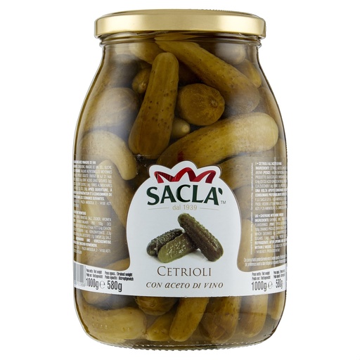 [RF75532] Cetriolini Sottaceto Saclà Vaso Da 1062 Gr.
