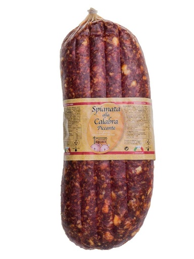 [BE2200300] Schiacciata / Spianata Alla Calabra Piccante 2,6 Kg Circa Becher Salumi