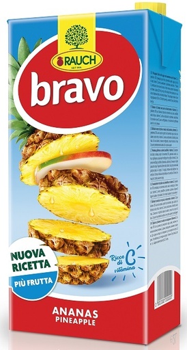 [PO412172] 6 X Succo Di Frutta Bravo Ananas 2L